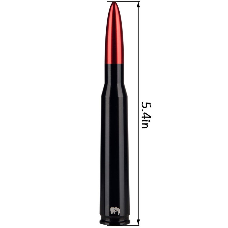 ONE250 Bullet Style Antenna, Compatible with Jeep Wrangler All Models (2007-2024) - Will fit Any Jeep Wrangler JK JKU JL JLU Rubicon Sahara Renegade Gladiator (2007-2024) and More (Red) - Image 2
